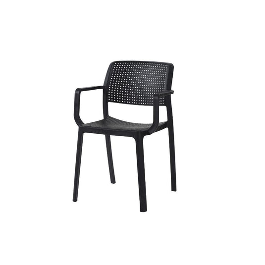 Silla de Exterior Bilin, Wengue, con Cómodo Espaldar