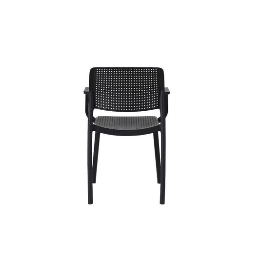 Set de 4 Sillas de Exterior Bilin, Wengue, con Cómodo Espaldar