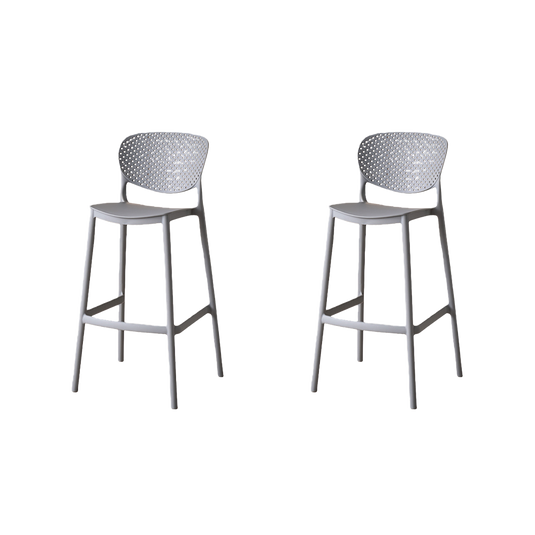 Silla para Bar Río, Color Gris Oscuro, Diseño Moderno X2