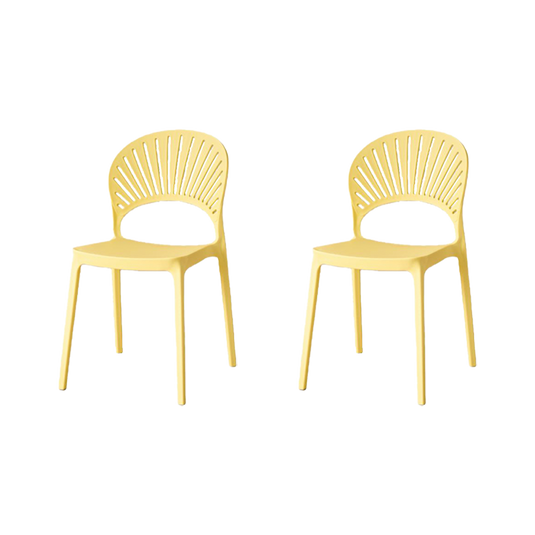 Set de 2 Sillas Paraíso, Color Amarillo, con Espaldar y Diseño Moderno