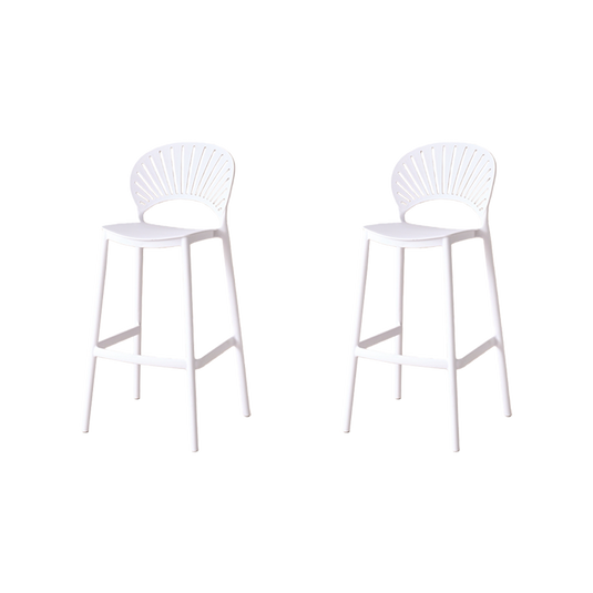 Set de 2 Sillas para Bar Paraíso, Color Blanco, Diseño Moderno