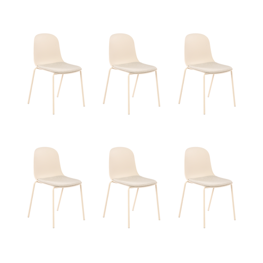 Silla con Cojín Aiara, Color Blanco, Diseño Moderno X6