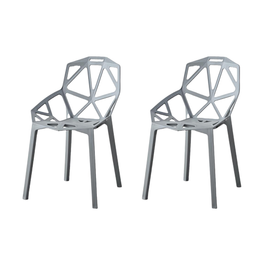Silla Roxy, Color Gris Oscuro, Con espaldar y diseño Moderno X2