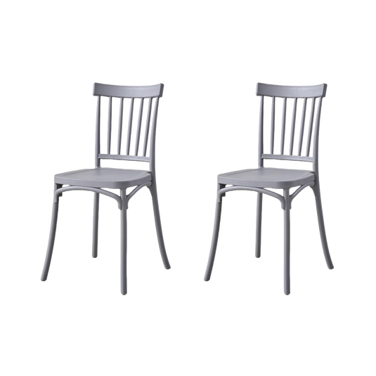 Silla Claus, Color Gris Oscuro, Con espaldar y diseño minimalista X2