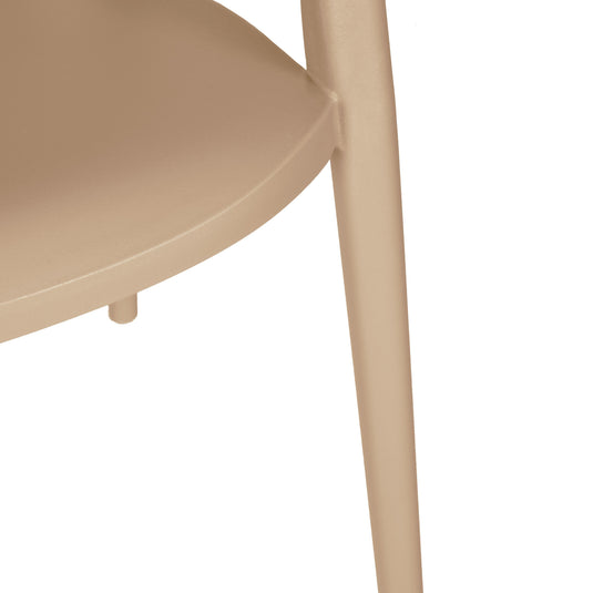 Silla con Brazos Delhi, Khaki, con Espaldar y Diseño Minimalista