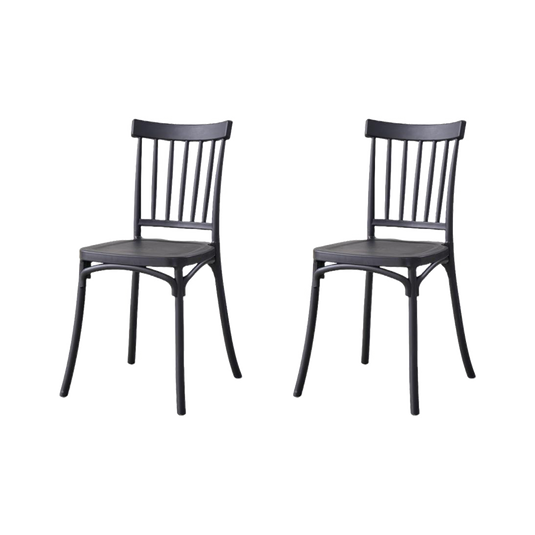 Silla Claus, Color Negro, Con espaldar y diseño minimalista X2