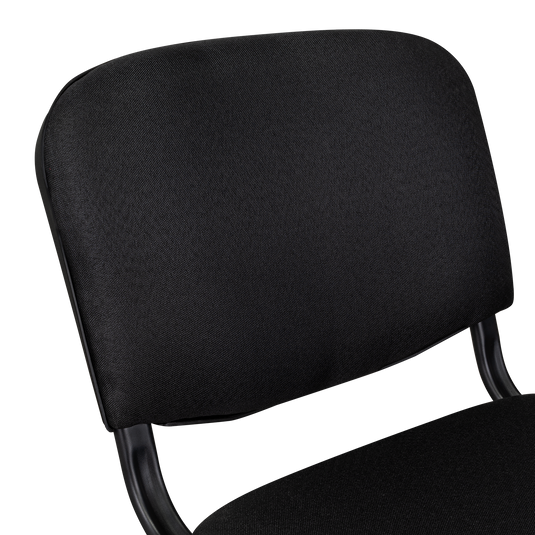 Set de 4 Sillas Interlocutora, Negro, con Espaldar y Diseño Sencillo