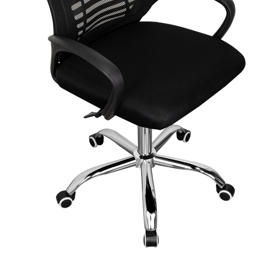 Silla de Escritorio Liz, Negro, cuenta con brazos y espaldar