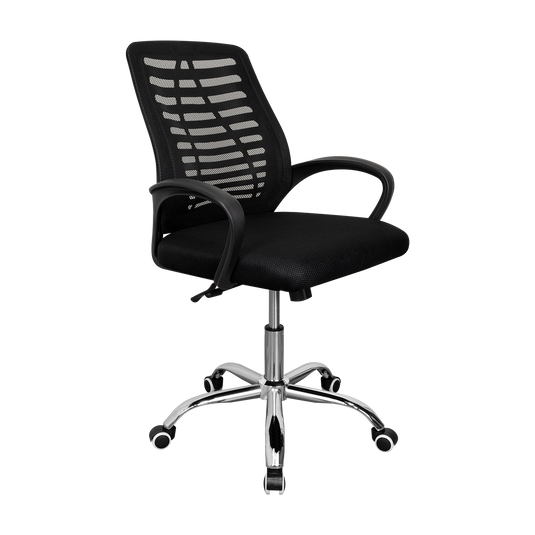 Silla de Escritorio Liz, Negro, cuenta con brazos y espaldar