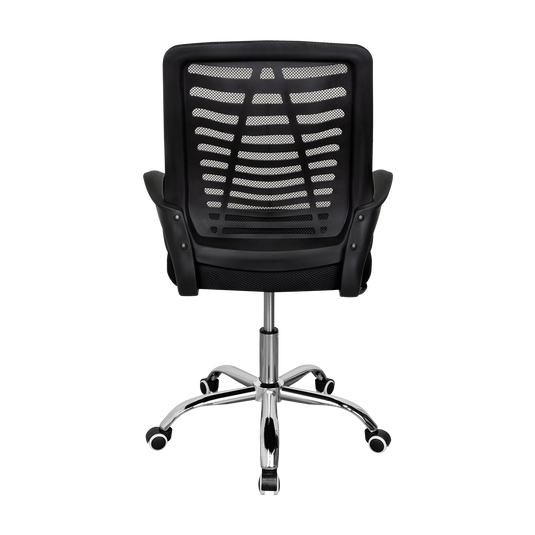 Silla de Escritorio Liz, Negro, cuenta con brazos y espaldar