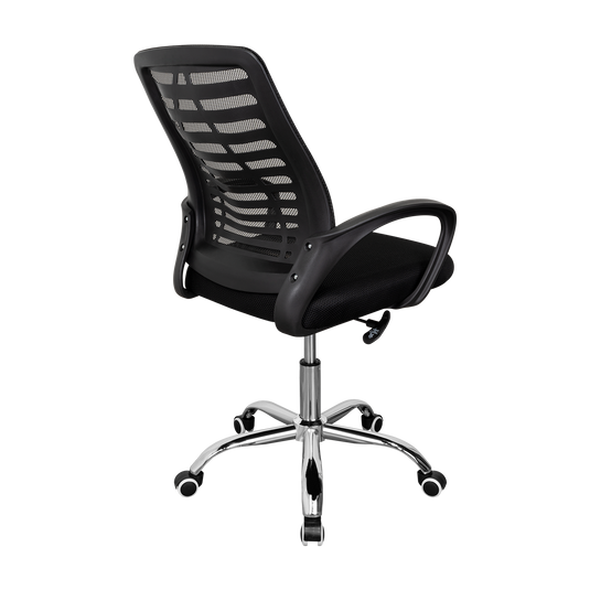 Silla de Escritorio Liz, Negro, cuenta con brazos y espaldar