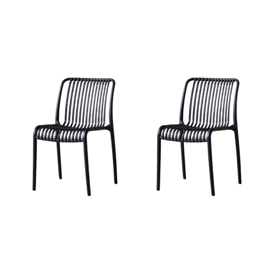 Set de 2 Sillas Terra, Color Negro, con Espaldar
