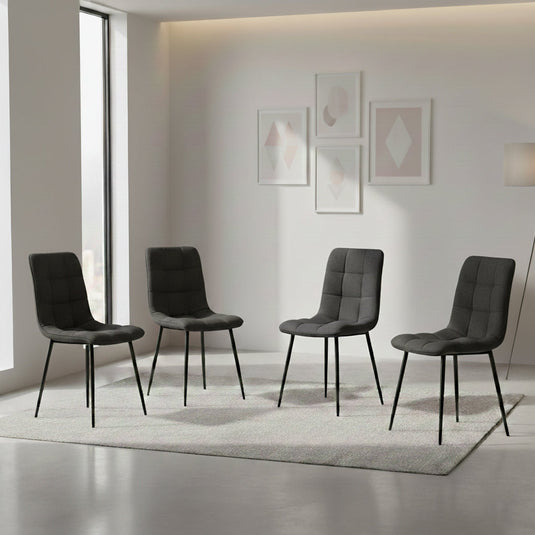 Combo para Sala Venus , Incluye Mesa Redonda de Vidrio y 4 Sillas