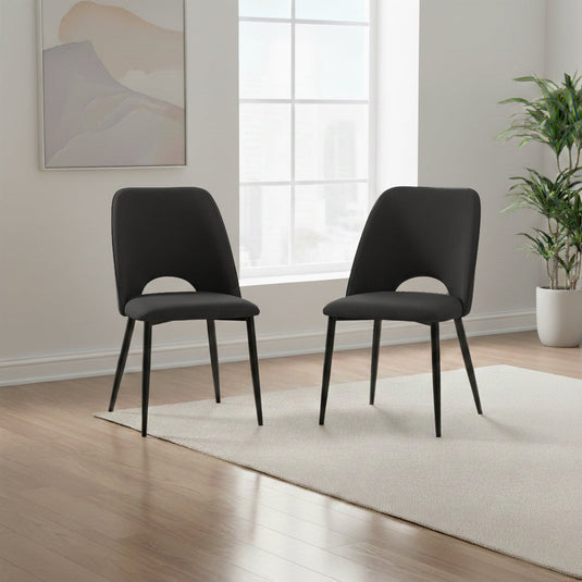 Set de 2 Sillas Urban, Color Negro, Con espaldar y diseño Moderno