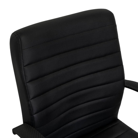 Silla Oficina X-59B, Negro, con Cómodo Espaldar y Rodachines