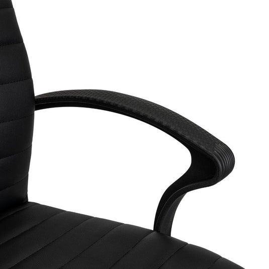 Silla Oficina X-59B, Negro, con Cómodo Espaldar y Rodachines