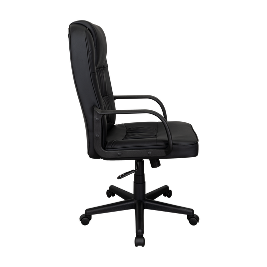 Silla Oficina X-69B, Wengue, con Cómodo Espaldar y Rodachines