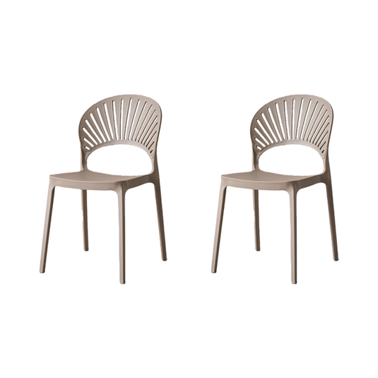Set de 2 Sillas Paraíso, Color Taupe, con Espaldar y Diseño Moderno