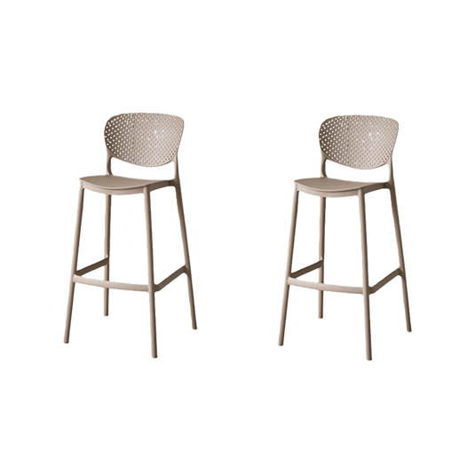 Silla para Bar Río, Color Taupe, Diseño Moderno X2