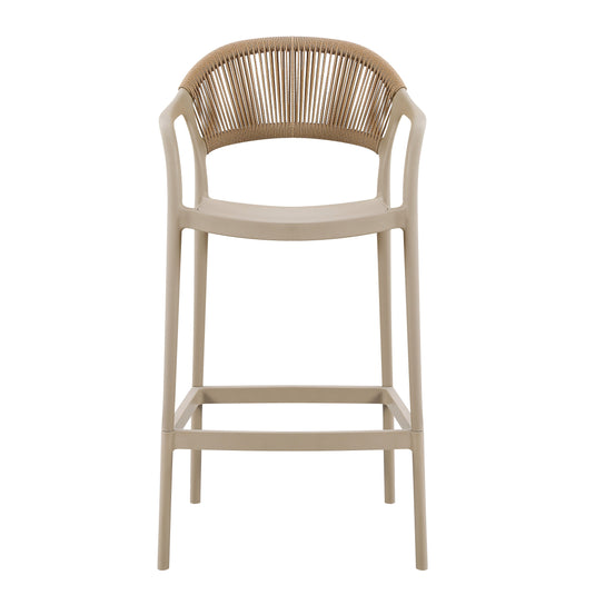 Silla para Bar Balí, Taupe, Doble propósito con Reposa Pies