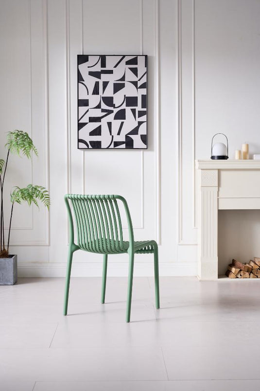 Set de 2 Sillas Terra, Color Verde Olivo, con Espaldar