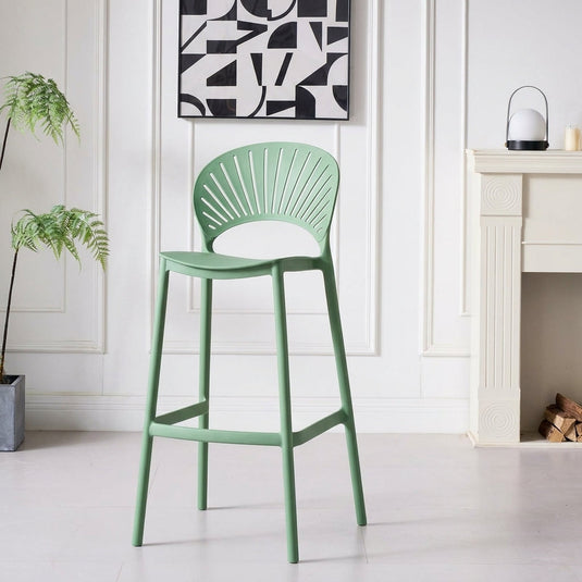 Silla para Bar Paraiso, Color Verde Olivo, Diseño moderno