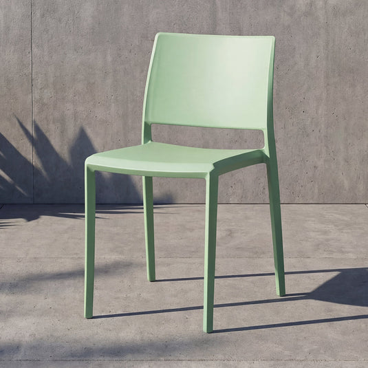 Silla Toledo, Color Verde, con Espaldar Liso y Cuadrado, Diseño Moderno