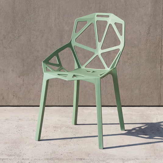Silla Roxy, Color Verde, con Espaldar y Diseño Moderno