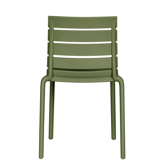 Set de 2 Sillas Montana, Color Verde, con Espaldar en Líneas Diseño Moderno