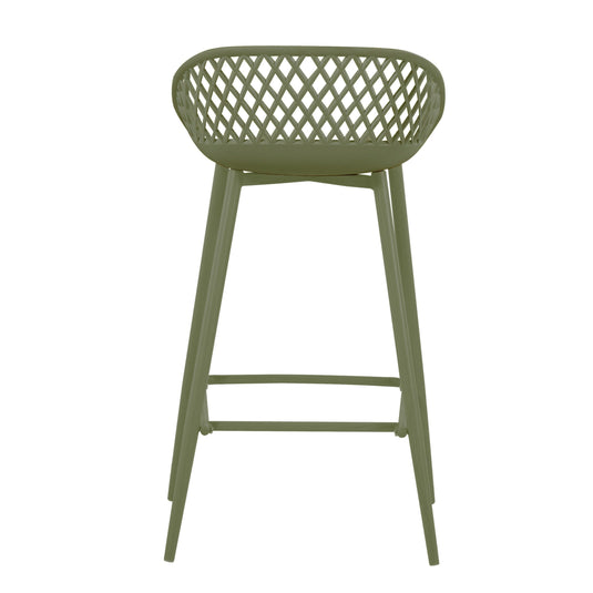 Silla para Bar India, Color Verde, con Estructura Metálica