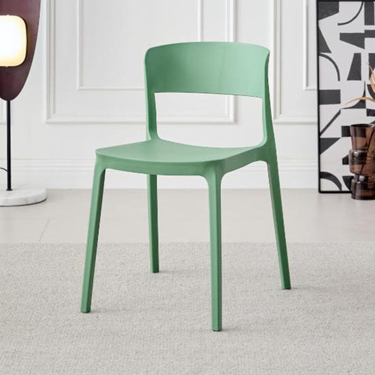 Silla Mónaco, Color Verde Oliva, con Espaldar y Diseño Moderno