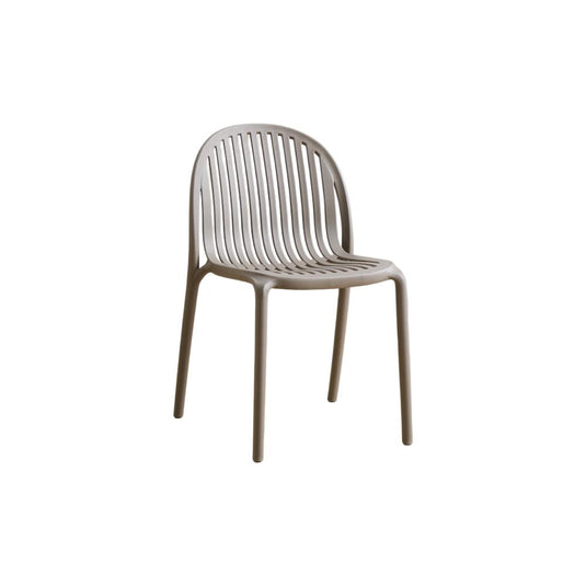 Set de 4 Sillas Marruecos, Taupe, con Espaldar en Rayas y Diseño Minimalista