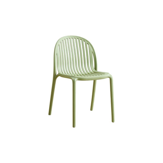 Set de 4 Sillas Marruecos, Verde Olivo, con Espaldar en Rayas y Diseño Minimalista