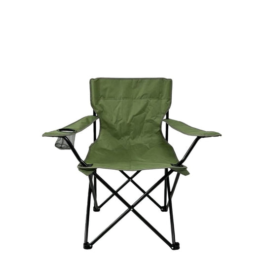 Set de 2 Sillas Plegable Camping Tanzania, Verde, con Portavasos