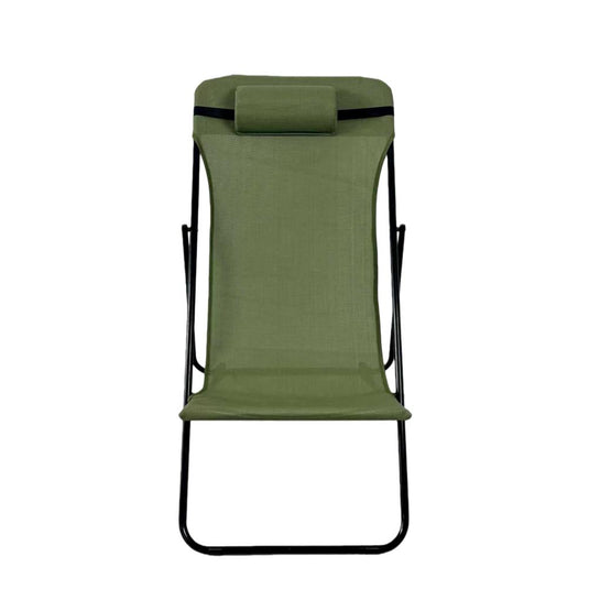 Set de 2 Sillas Plegable Reclinable Zambia, Verde, con Tres Posiciones