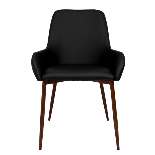 Sillas Clásicas Concept ST1 X4, Negro y Café, con Cómodo Espaldar