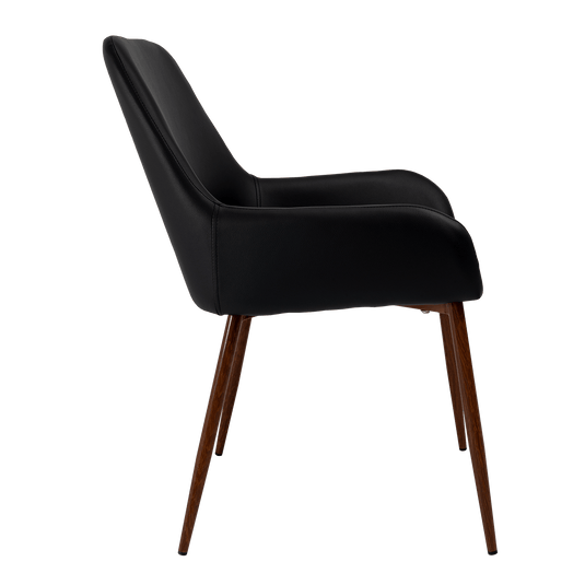 Sillas Clásicas Concept ST1 X4, Negro y Café, con Cómodo Espaldar