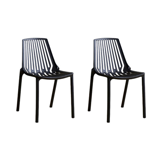Set de 2 Sillas Tanger, Negro, con Espaldar y Diseño Moderno