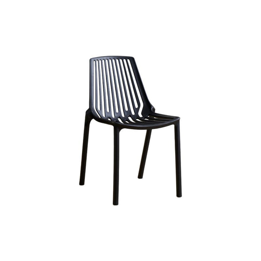 Set de 2 Sillas Tanger, Negro, con Espaldar y Diseño Moderno