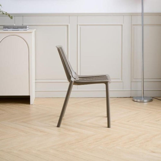 Set de 2 Sillas Tanger, Taupe, con Espaldar y Diseño Moderno