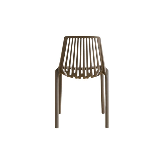 Set de 4 Sillas Tanger, Taupe, con Espaldar y Diseño Moderno
