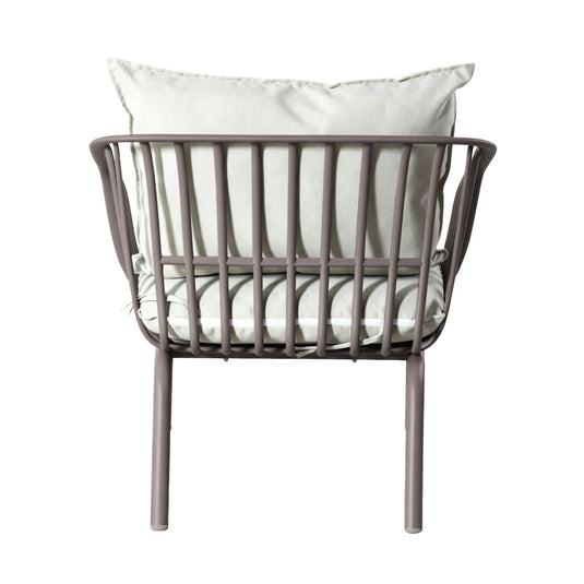 Sala de Exterior Sorrento, Color Taupe, con Cojines Beige, 4 Piezas