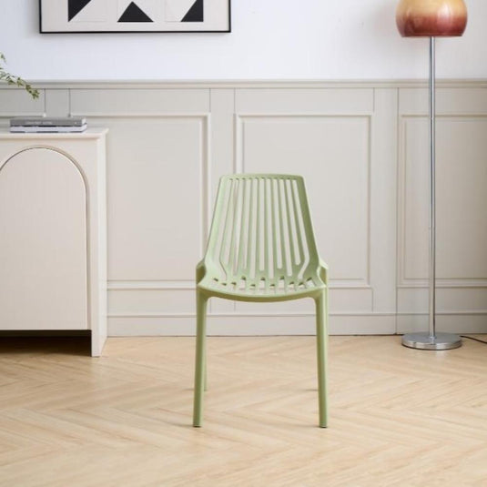 Set de 2 Sillas Tanger, Verde Olivo, con Espaldar y Diseño Moderno