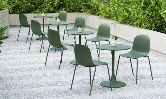 Set de 4 Sillas Aiara, Color Verde Olivo, Diseño Moderno