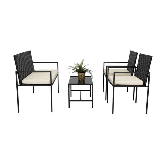 Sala de Exterior Marlín, Negro, Incluye dos Sillas, en ambiente
