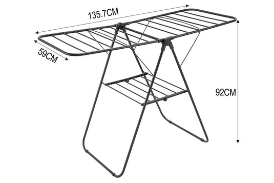 Tendedero De Piso Pitendo, Negro, Plegable y Extendible
