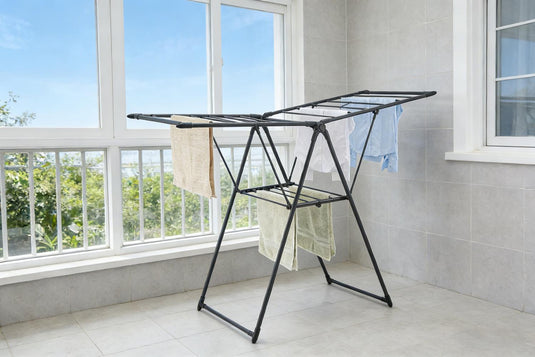 Tendedero De Piso Niell, Negro, Plegable y Extendible