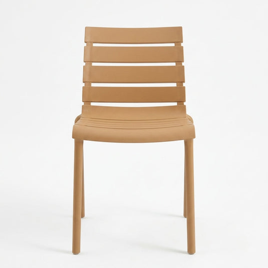 Set de 2 Sillas Montana, Color Café, con Espaldar en Líneas Diseño Moderno