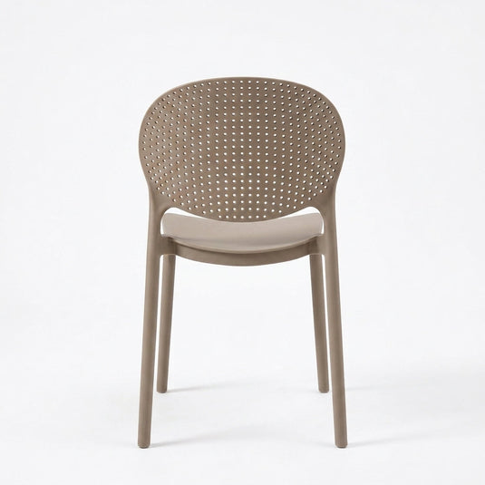 Silla Florida, Color Taupe, con Espaldar y Diseño Moderno
