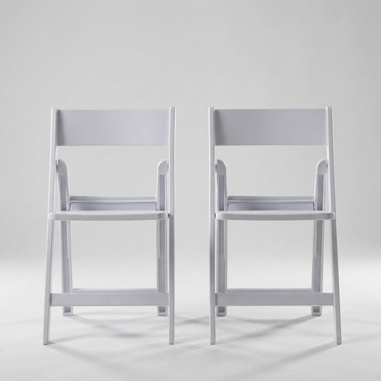 Set de 2 Sillas Plegables Erin, Blanco, Diseño Práctico y Funcional